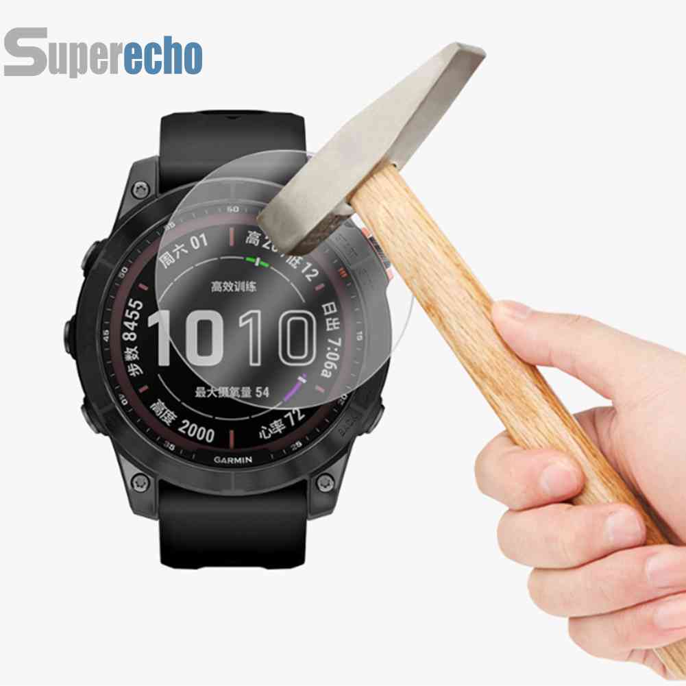 ฟิล์มกระจกนิรภัยกันรอยหน้าจอ สําหรับ Garmin Fenix 7 7S 7X Elite Edition [superecho.th] 2 ชิ้น #4