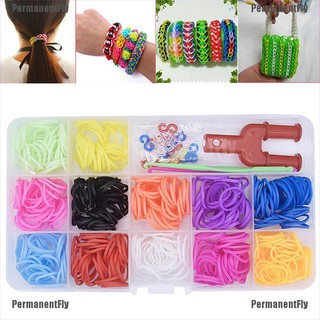 Permanentfly 500 ชิ้น 12 สี ลูมยาง &amp; หางมอนสเตอร์ สําหรับสร้อยข้อมือ DIY