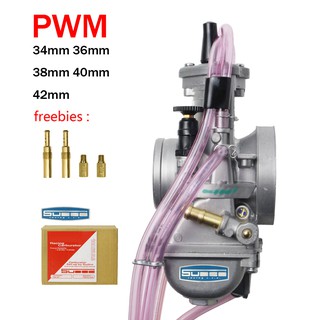 PWM 34 / 36 / 38 / 40 / 42mm คาร์บูเรเตอร์สำหรับรถจักรยานยนต์ 2/4 จังหวะ 2T 4T