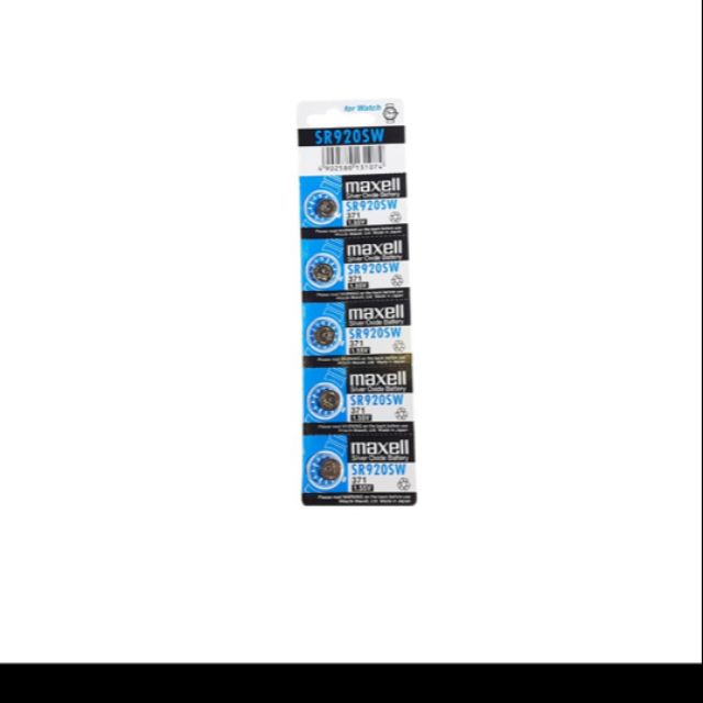 ถ่านกระดุม ถ่านนาฬิกา  SR 920 SW  เบอร์ 371/1.55sr ยี่ห้อ  Maxell Calcuator