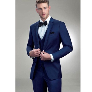 ใหม่คลาสสิกผู้ชายชุด Smolking Noivo Terno Slim Fit Easculino ชุดราตรีชุดสำหรับชาย Navy Blue เจ้าบ่าวเจ้าบ่าว Tuxedo