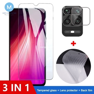 ฟิล์มกระจกนิรภัยกันรอยหน้าจอ 3-in-1 สําหรับ Xiaomi Redmi Note 11 11S 10 10S 9s 8T 9 8 9T 9A 9C 6 6A Poco X3 M3 NFC Pro