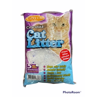 ทรายคริสตัล Catty Cat ทรายแมว คริสตัล เม็ดบีท 5 ลิตร