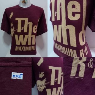 เสื้อวง THE WHO วง R&amp;B ปี 90 ตอกลิขสิทธิ์แท้ปี 2014 หล่อๆ สกรีนเต็มเท่ห์ๆ เด็ด สวยๆ โดนๆ คัดเด็ดๆมาราคาถูกๆ