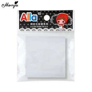 Monja 50ชิ้น เล็บ ศิลปะ จานสี สีขาวกระดาษผู้ถือผสมแผ่นทิ้งสติกเกอร์กันน้ํายูวีเจลโปแลนด์โทนสี DIY