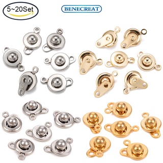 Benecreat 5 ~ 20 ชุด 304 อุปกรณ์เข็มกลัดสแตนเลสสีทอง 15X9X5มม.1.5~1.8มม.