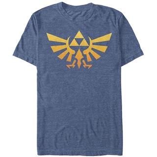 เสื้อยืดวินเทจ100%cotton เสื้อยืดผู้ชายแฟชั่น Mens Nintendo Legend Of Zelda Triforce Fade T-Shirt men เสื้อ ยืด ผู้ชาย