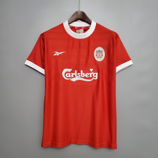 เสื้อกีฬาแขนสั้น ลายทีมชาติฟุตบอล Liverpool 98-99 สไตล์เรโทร