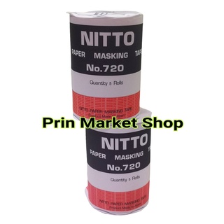 NITTO กระดาษกาว นิตโต้ NITTO TAPE NO.720 ( 10 ม้วน )#962