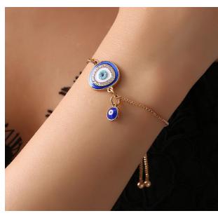 ของขวัญสร้อยข้อมือโซ่ evil eye สไตล์พังก์