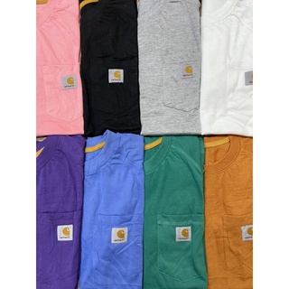 Carhartt t-shirt unisex with pocket เสื้อยืดสุดฮิต เสื้อยืดแฟชั่น Made in Pakistan ใหม่ มีป้าย