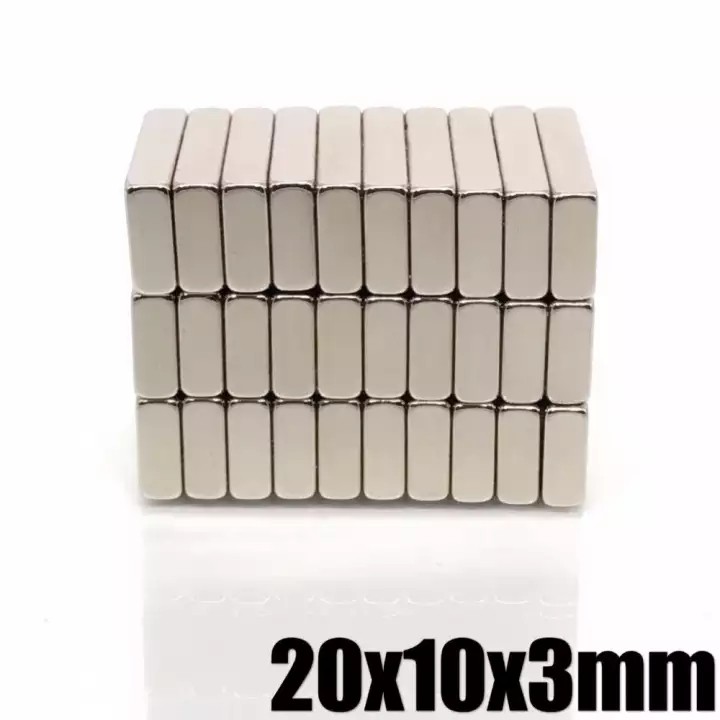 2/10ชิ้น แม่เหล็กแรงสูง 20*10*3มิล สี่เหลี่ยม 20x10x3มิล แม่เหล็ก 20x10x3mm Magnet Neodymium 20*10*3mm แม่เหล็ก