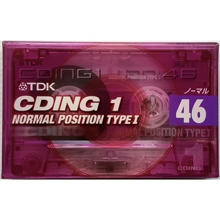 Blank Cassette Tape เทปคาสเซ็ตเปล่าวินเทจ TDK CDing-1 46 นาที Normal Position Type I ซีล เทปเปล่า ปี 1999