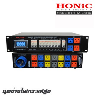 HONIC 1F-108 ชุดจ่ายไฟกระแสสูง Input 1 Phase ควบคุมอิสระ 8 ชุด 18 ปลั๊ก  ใช้กับงานที่ต้องการควบคุมกำลังไฟกระแสสูง