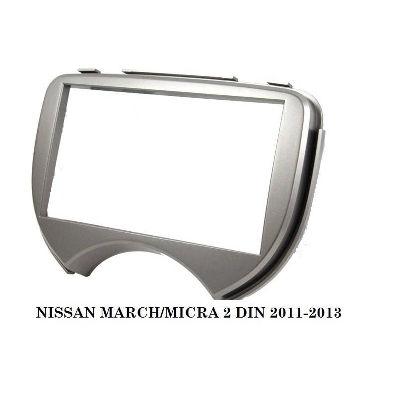 หน้ากาก วิทยุ NISSAN MARCH 2DIN 7"ช่องกว้าง18cm. 2010-2014