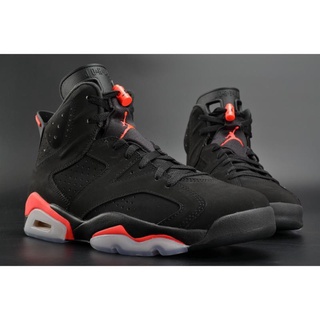 Nike original Air Jordan 6 "black infrared" ลูกบาสเก็ตบอล สําหรับผู้ชาย