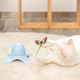 [🚚 พร้อมส่ง] ของเล่นแมวผีเสื้อ Electric Butterfly Cat Toy ผีเสื้อหมุนอัตโนมัติ