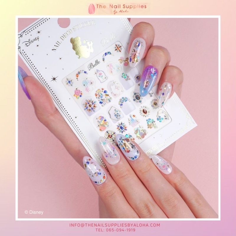 Disney Nail Sticker Mickey Minnie Cartoon Tsum Princess Frozen