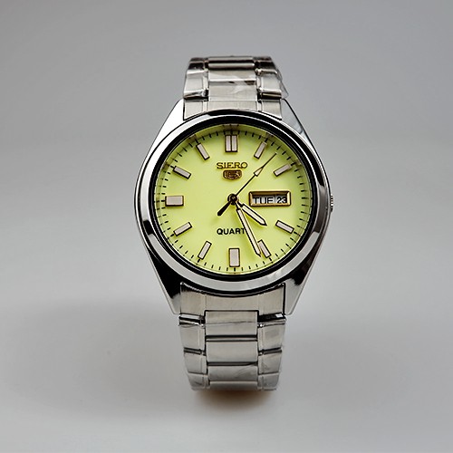 SIERO นาฬิกาข้อมือผู้ชาย สายสแตนเลส สีเงิน/หน้าเขียว รุ่น SR-M002