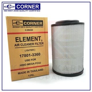 CORNER กรองอากาศ HINO MAGA,FC4J นอก (C-HNA20)