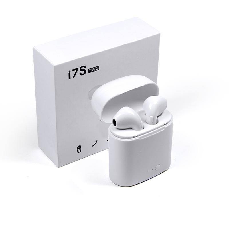 PP i7S TWS Twins Bluetooth Headphones with Charger Box Wireless Earbuds Headset for Smartphone