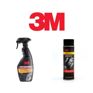 สเปรย์เคลือบยางดำ และ เบาะหนัง 3M PN39042LT 400 ml. และ PN93041A Leather &amp; Tire Restorer Aerosol