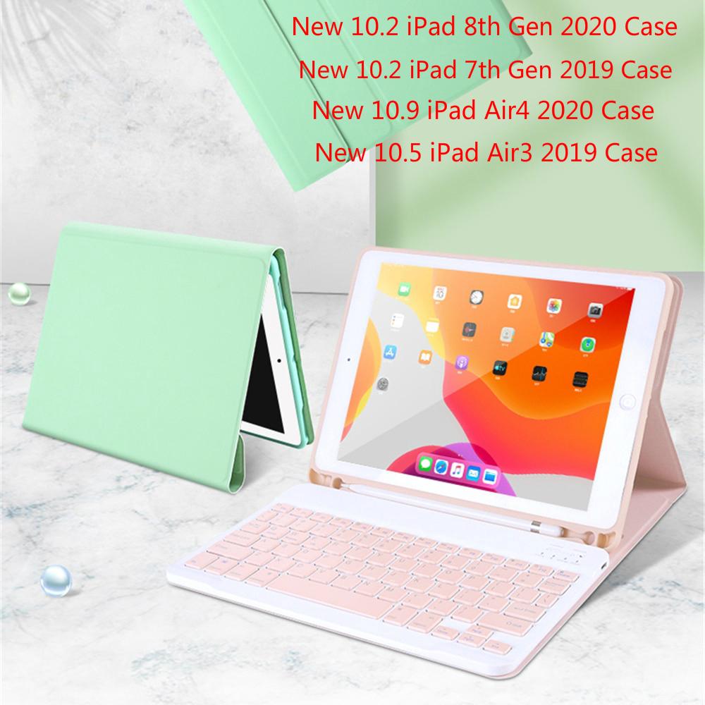 เคสคีย์บอร์ด iPad พร้อมช่องเสียบปากกาสําหรับ 2020 iPad Air 4rd Gen 10.9 iPad 9th 8th Gen/7th Gen 10.