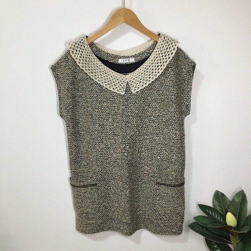 เสื้อผ้าทอ คอปกถัก SPB ไซส์M อก 40"