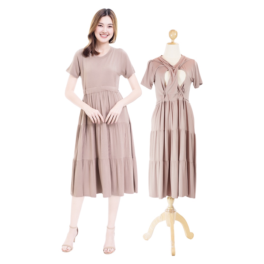 Muko Betty เดรสให้นม คลุมท้อง DR06