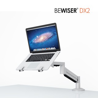 BEWISER ขาตั้งคอม/โน๊ตบุ้ค/จอมอนิเตอร์ VESA 14"-30" D2X แขนแก๊สสปริงอลูมินั่มเกรดเอ Max9Kg GasArm TV Monitor Mount Stand