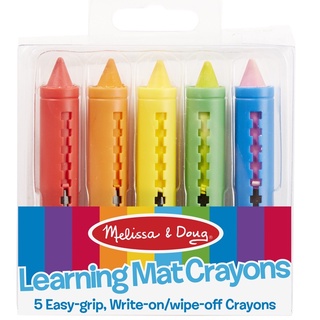 [สีเทียนลบได้ 5 สี] Melissa &amp; Doug รุ่น 4279 Wipe-off Crayon  สีเทียน เขียนแล้วลบได้ เช็ดได้ ล้างได้ non-toxic washable ล้างออกง่าย ส่งเสริมจินตนาการการวาดเขียน ปลอดภัย