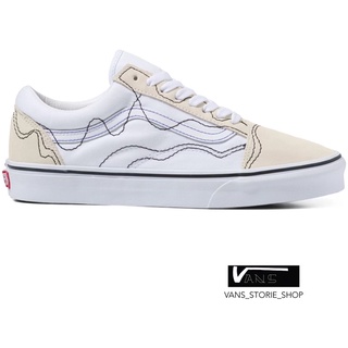 VANS OLD SKOOL STITCH WARP TRUE WHITE BLACK SNEAKERS สินค้ามีประกันแท้