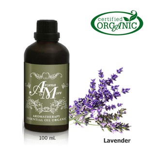 Aroma&amp;more Lavender HA Organic Essential Oil 100% น้ำมันหอมระเหยลาเวนเดอร์HA 100% เกรดคุณภาพสูง-ออร์แกนิค,BULGARIA 100ml