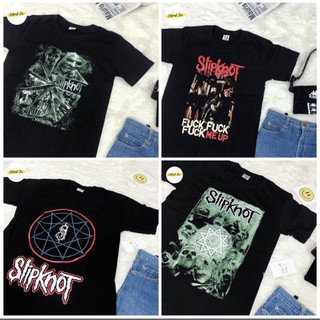 (ขายส่งได้)เสื้อวง Slipknot พิมพ์หน้า หลัง