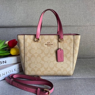 Coach ca224 Alice Satchel In Signature Canvas