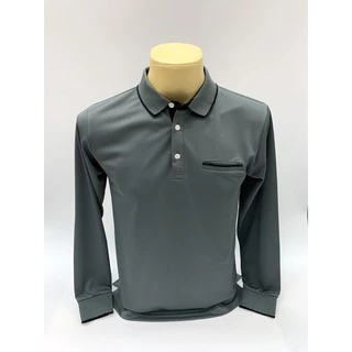 เสื้อโปโลผู้ชายแขนยาว รุ่น C59 AIR รหัส 087-2 เสื้อใส่ทำงานหรือกันหนาวกันลม KINGBERRY SHOP