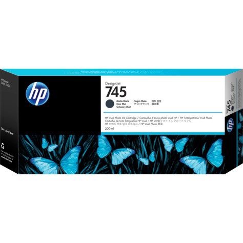 HP 745 300-ml Matte Black Ink Cartridge(F9K05A)