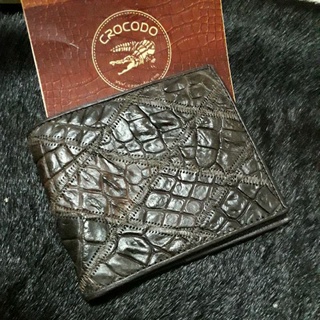 กระเป๋าหนังสัตว์ใหญ่ แปลก  wallet bifold crocodile zig