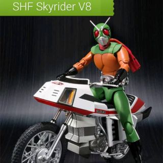 SHF​ของแท้​Bandai แท้ S.H.Figuarts Masked Kamen Rider สกายไรเดอร์ วี 8 and​ สกายแมชชันของใหม่​ของแท้