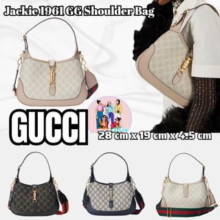 💝💯Gucci  GG  Jackie 1961 Series กระเป๋าสะพาย GG ขนาดเล็ก/กระเป๋าสุภาพสตรี/กระเป๋าสะพายข้าง/กระเป๋าสะพายไหล่/กระเป๋าเกี๊ย