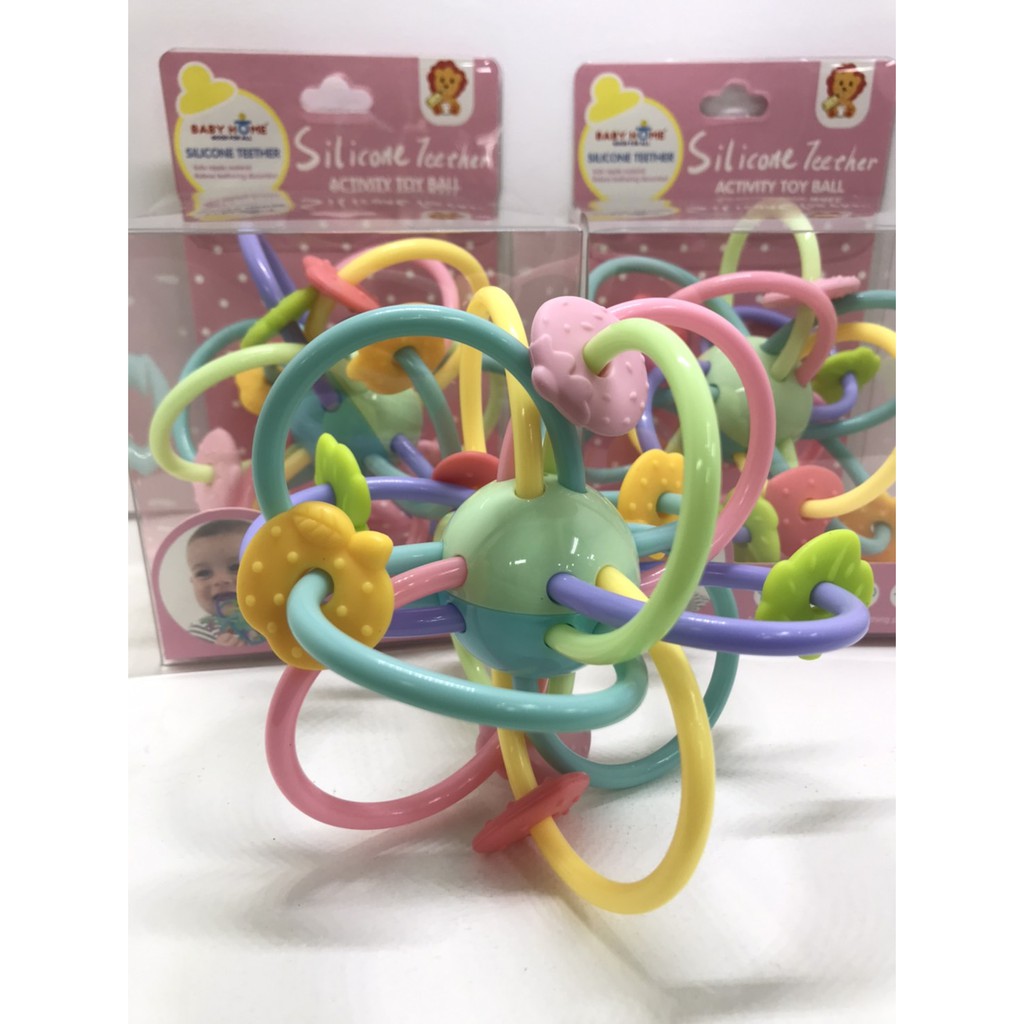 ยางกัดเด็กManhattan Toy แบนด์ baby homevยางกัดเส้นสีพาสเทล/มีเสียง มี มอก.
