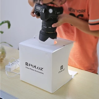 🎁COD🎁LED สตูดิโอถ่ายภาพ มีพื้นหลังให้มา 6สี กล่องถ่ายภาพ กล่องไฟถ่ายภาพ Light Box Studio สตูดิโอ