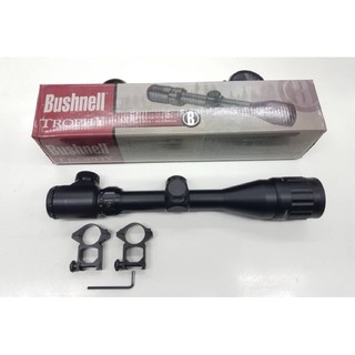 กล้องสโคป Bushnell 3-9x40AOE ปรับหลาหน้ามีไฟ2สี ระยะหวังผล 5-100 เมตร ปรับหลาหน้าพร้อมท่อบังแสงและขา