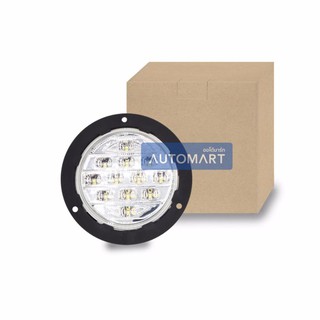 DIAMOND ไฟสัญญาณ LED กลม 4" สีขาว 01-263 ขอบพลาสติก สายเปลือย WDI (1 ดวง)