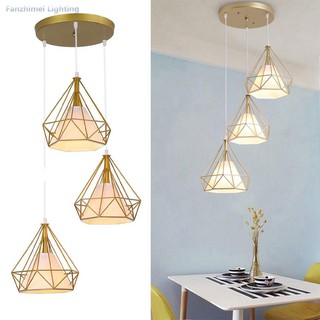chandelier ceiling light Home modern industry metal cage GOLD CHANDELIER living room diamond branch