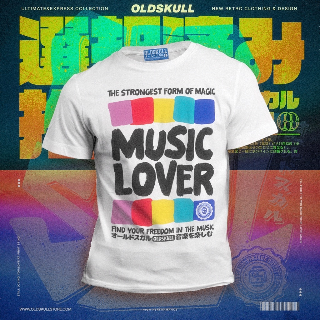 เสื้อยืด Oldskull Express HD No.229 ( MUSIC LOVER )