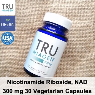 อาหารเสริมต่อต้านความชรา TRU NIAGEN NAD Nicotinamide Riboside 300 mg 30 VegCaps -Chromadex