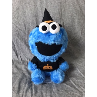 (มือ1) ตุ๊กตา คุ้กกี้มอนส์เตอร์ cookies monster ป้ายห้เย sesame street ใส่ชุด ฮาโลวีน halloween ขนาด 8 นิ้ว คุกกี้