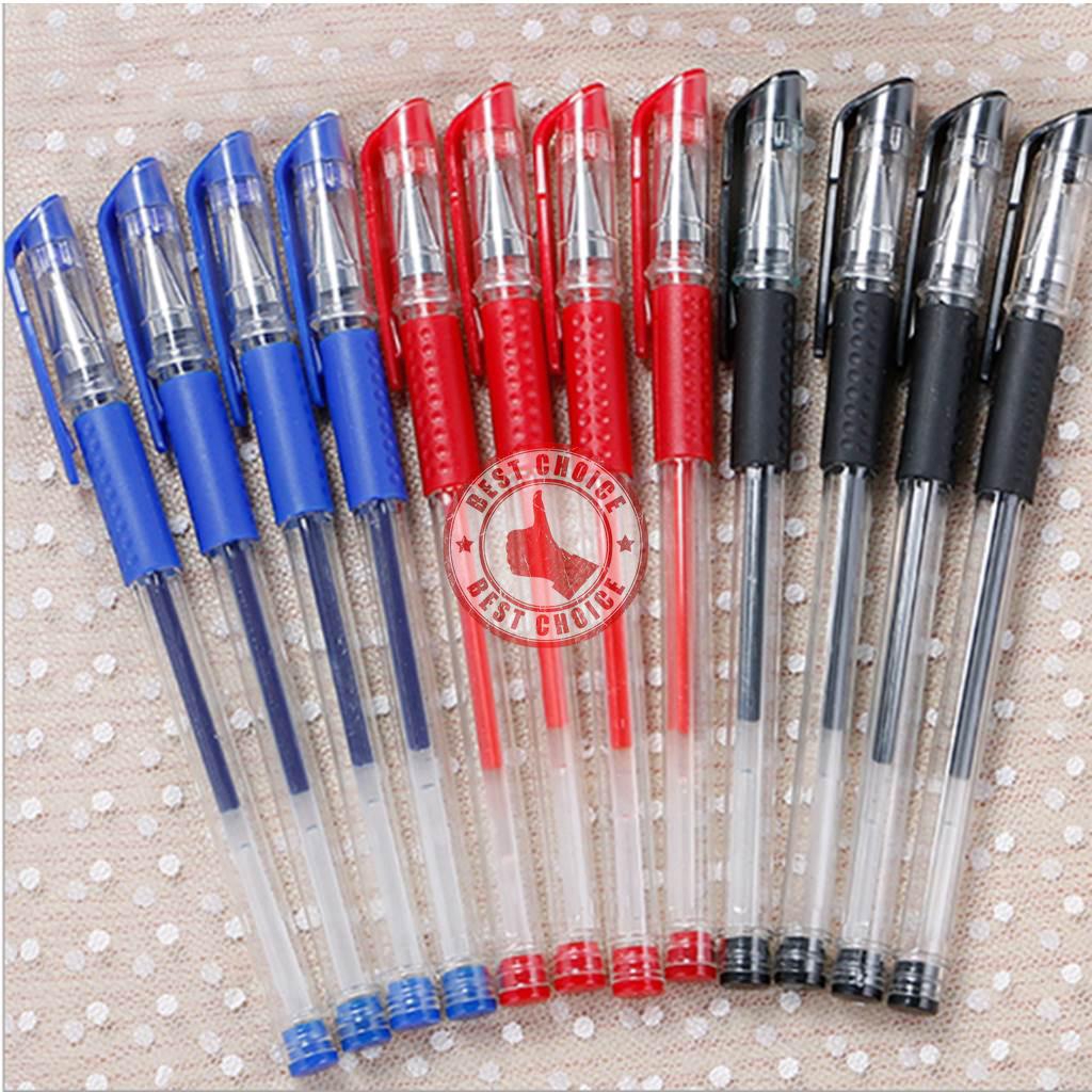 ปากกาเจล มี3สี 0.5mm หัวปกติ/หัวเข็ม Classic 0.5 มม.(สีน้ำเงิน/แดง/ดำ) ปากกาหมึกเจล bc99