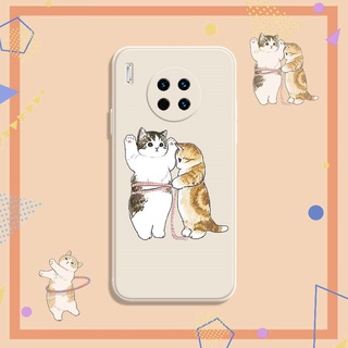 DMY huawei mate 30 case funny fat cat printed design shockproof cases covers for huawei mate 10 20 20X 30 pro 40pro 40 P30lite P20lite P30 P30pro P20pro gift for friends and girls